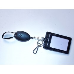 Porte badge cuir sur mesure format spéciaux avec zip combo