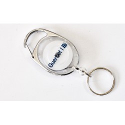 zip carabinier transparent avec anneau personnalisé