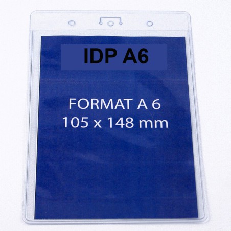 porte badge accréditation IDPA6 format  105*148mm