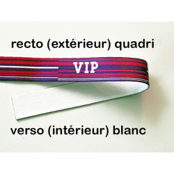 verso blanc, couleur en option pour Bracelet Textil'Pass inviolable usage unique bague métal sertie