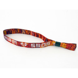 Bracelet Textil'pass tissé sécurisé usage unique bague plastique
