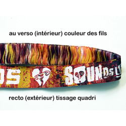 Bracelet  personnalisable  en textile   tissage recto verso