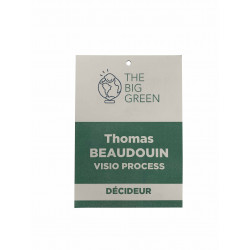 badge recyclé et recyclable fabrication française THE BIG GREEN