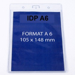porte badge accréditation IDPA6 format  105*148mm