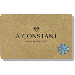 Carte pailleté doré avec hologramme