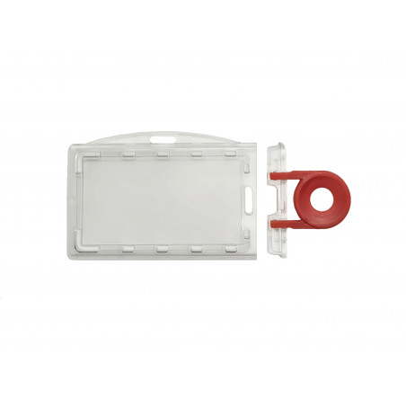 Porte badge sécurisé ouvert avec la clé d'extraction