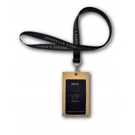 Porte badge kraft vertical avec cordon