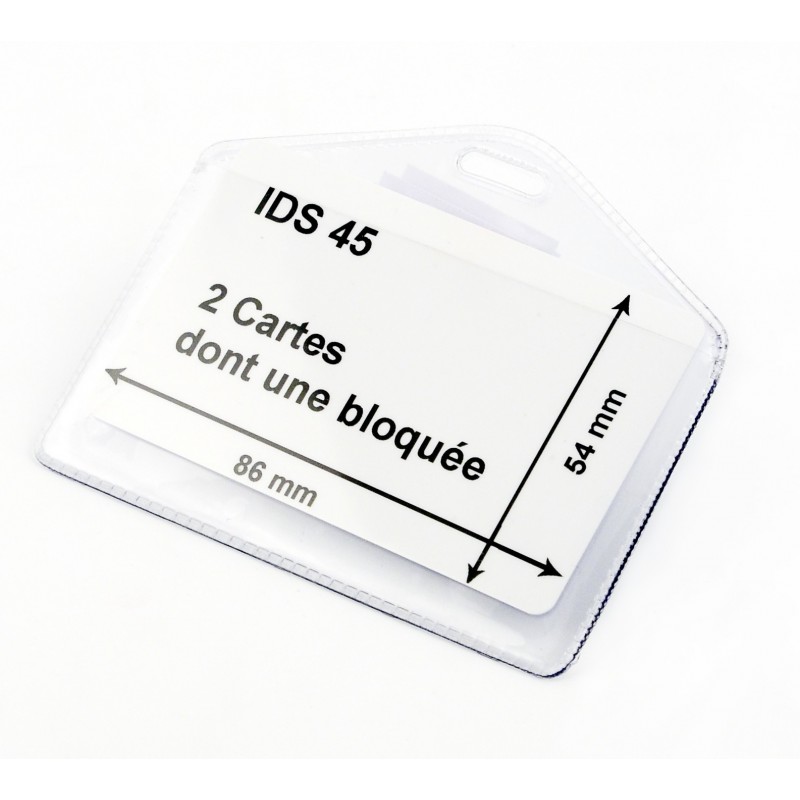 Porte-carte souple transparent avec perforation oblongue