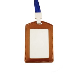 IDS58V Porte-badge en cuir vertical